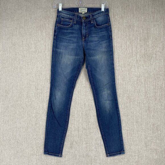 Current‎ Elliott Jeans 25 High Waist Skinny Stretch Ankle Whiskering - Picture 1 of 14